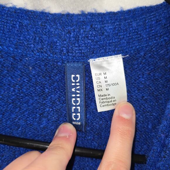 Divided H&M Royal Blue Sweater Cardigan Women's Size M - Picture 4 of 7